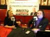 Here's Debbie with Frank Morano at a live radio event for AM 970 at Sardi's in New York City